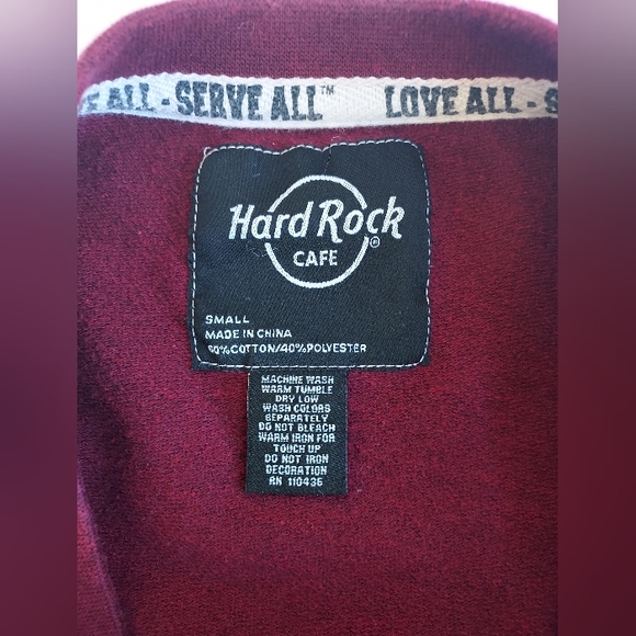 Ladies Small HARD ROCK CAFE PITTSBURGH Burgundy Applique LS Sweatshirt - Picture 3 of 8
